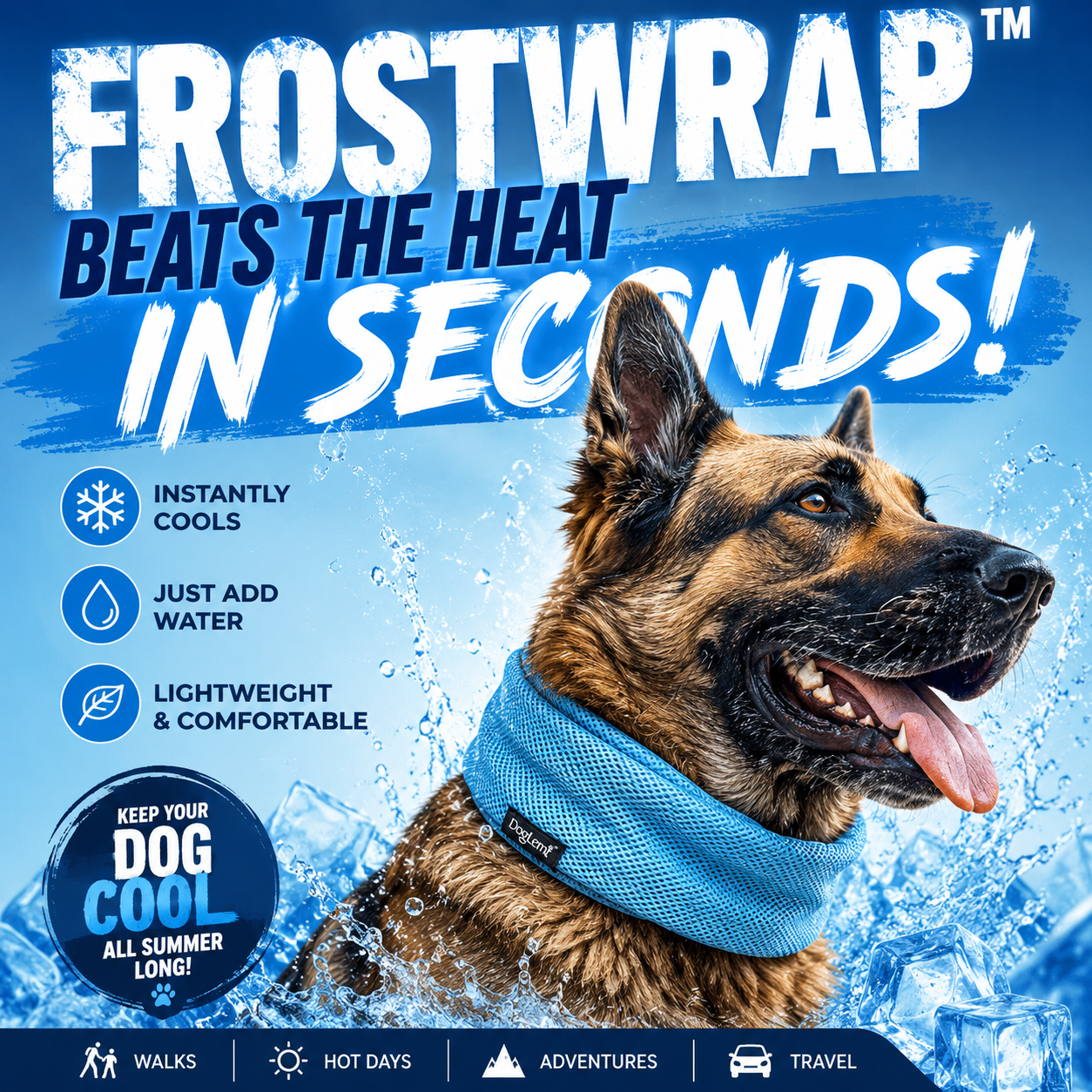 FrostWrap™ - The Cooling Scarf That Beats the Heat in Seconds