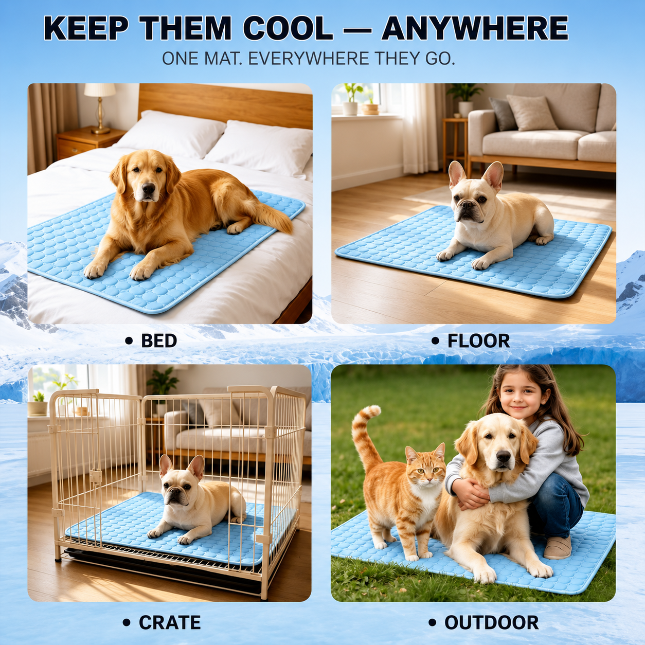 FrostMat™ - Self-Cooling Pet Mat That Keeps Dogs & Cats Cool All Summer 2.0