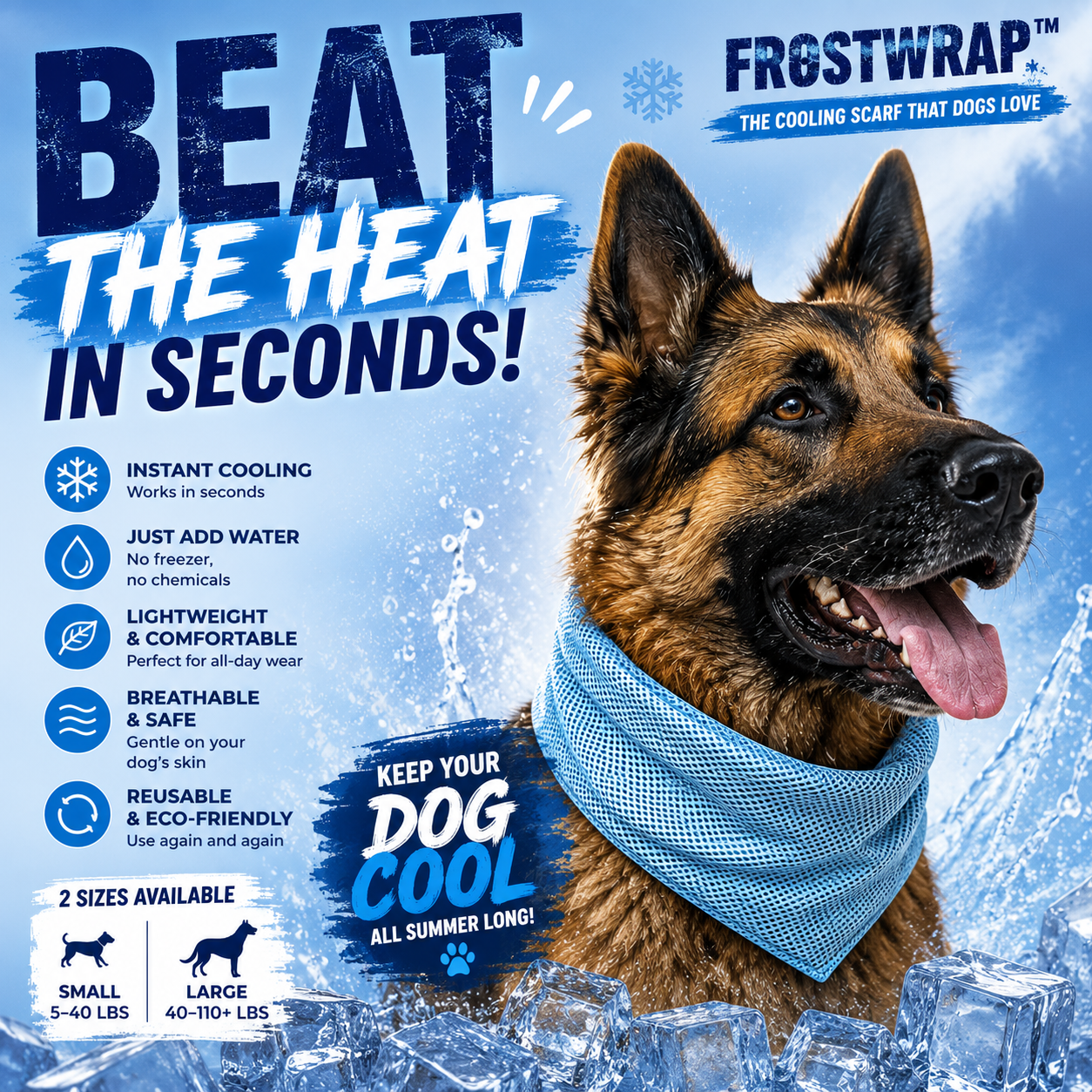 FrostWrap™ - The Cooling Scarf That Beats the Heat in Seconds